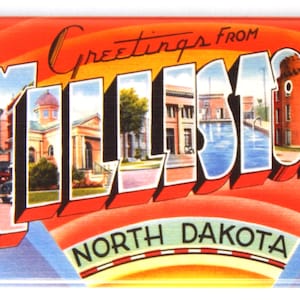 Greetings from Williston North Dakota Fridge Magnet