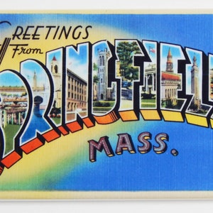 Greetings from Springfield Massachusetts Fridge Magnet