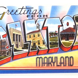 Greetings from Elkton Maryland Fridge Magnet