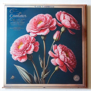 Pink Carnations Sign Fridge Magnet