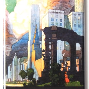 Chicago Illinois Travel Poster Fridge Magnet &quot;style D&quot;