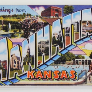 Greetings from Manhattan Kansas Fridge Magnet