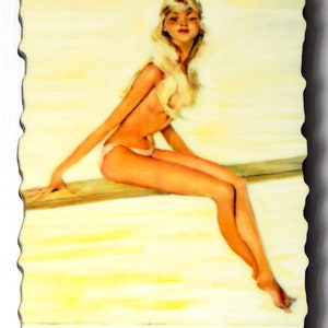Monte Carlo Travel Poster Fridge Magnet (wood style)