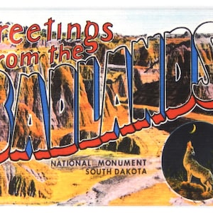 Greetings from Badlands South Dakota Fridge Magnet