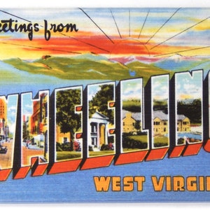 Greetings from Wheeling West Virginia Fridge Magnet &quot;style A&quot;