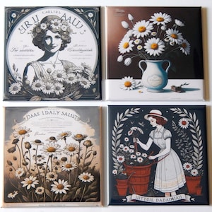 Daisy Flowers Fridge Magnet Set