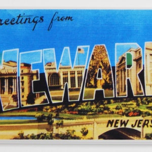 Greetings from Newark New Jersey Fridge Magnet &quot;style A&quot;