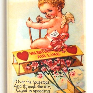 Valentine&#39;s Day &quot;Cupid Air Mail&quot; Fridge Magnet