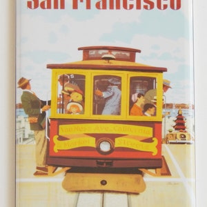 San Francisco California Travel Poster Fridge Magnet &quot;style A&quot;
