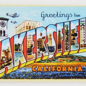 Greetings from Bakersfield California Fridge Magnet