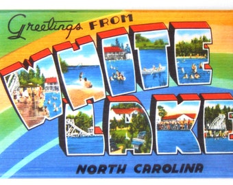 Greetings from White Lake North Carolina Fridge Magnet