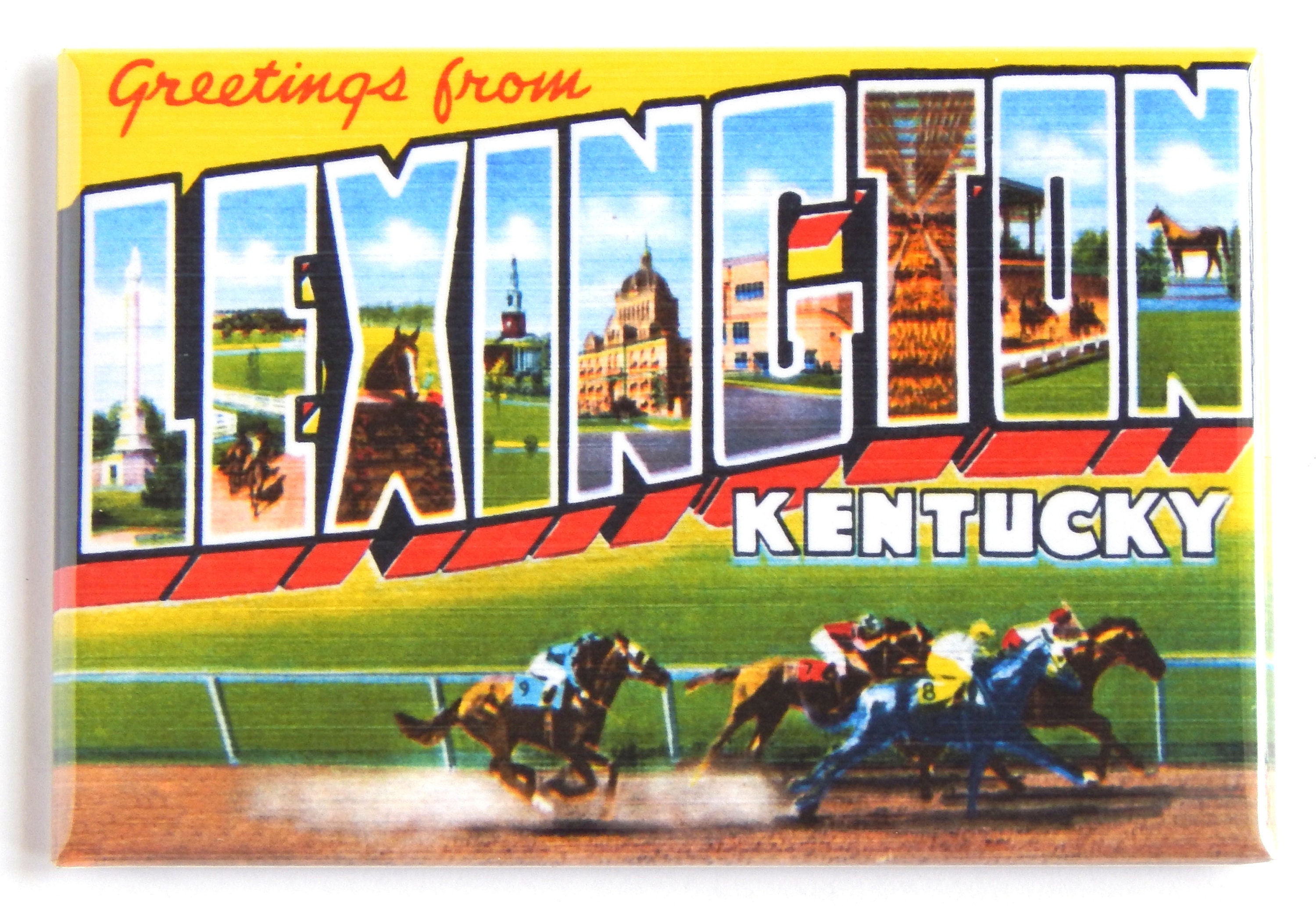 Greetings from Lexington Kentucky Fridge Magnet "style B"