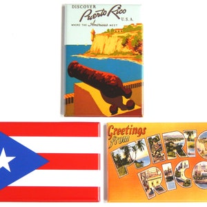 Greetings from Puerto Rico Fridge Magnet Set