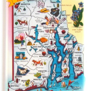 Greetings from Rhode Island Kühlschrankmagnet (Karte)