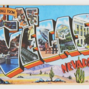 Greetings from Las Vegas Nevada Fridge Magnet &quot;style A&quot;