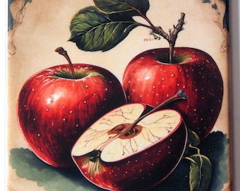 Red Apple Fridge Magnet "style D"