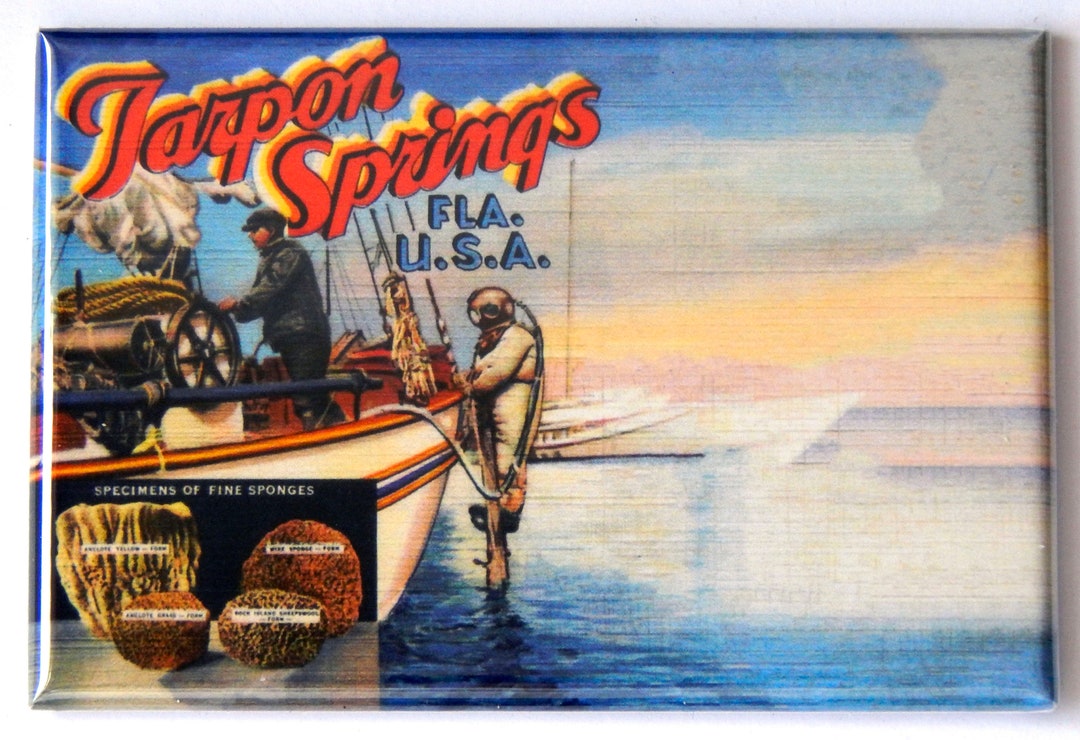 Tarpon Springs Florida Fridge Magnet - Etsy 日本