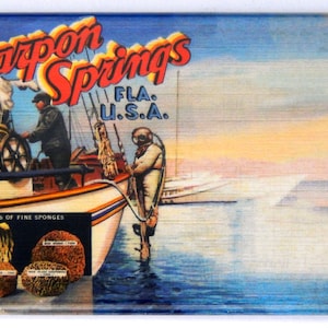 Tarpon Springs Florida Fridge Magnet