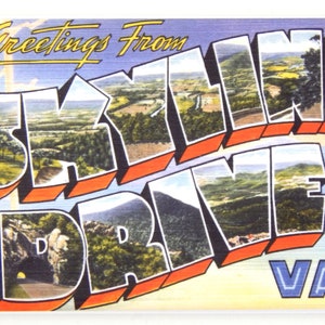 Greetings from Skyline Drive Virginia Fridge Magnet &quot;style A&quot;