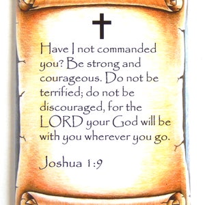 Joshua 1:9 Bible Verse Fridge Magnet