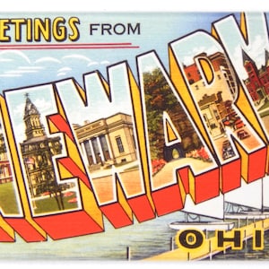 Greetings from Newark Ohio Fridge Magnet