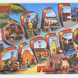Greetings from Coral Gables Florida Fridge Magnet