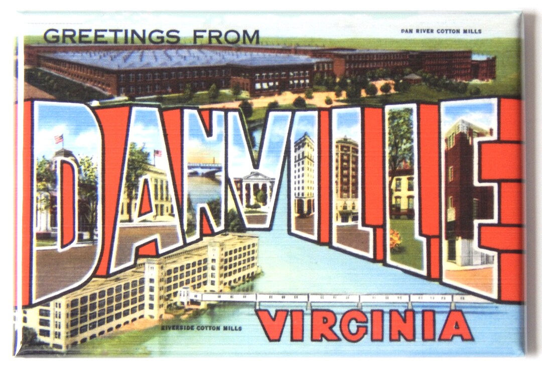Greetings From Danville Virginia Fridge Etsy