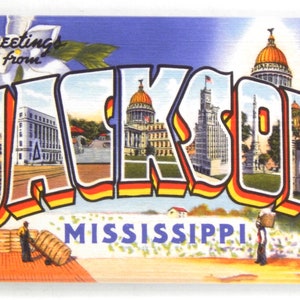 Greetings from Jackson Mississippi Kühlschrankmagnet &quot;&quot;Style A&quot;&quot;&quot;