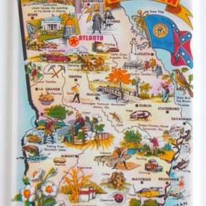 Greetings from Georgia Fridge Magnet (map)