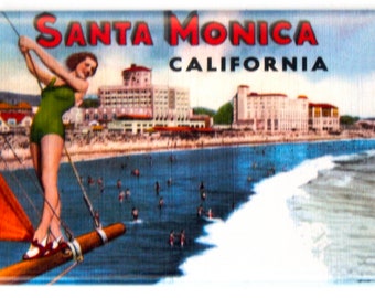 Imán para nevera de Santa Mónica, California