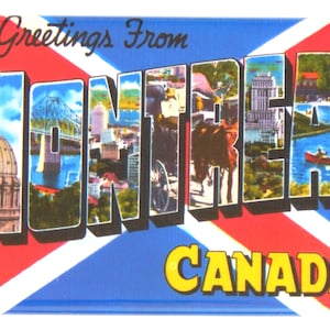 Greetings from Montreal Canada Fridge Magnet