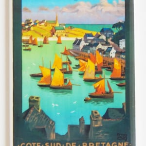 Audierne France Travel Poster Fridge Magnet