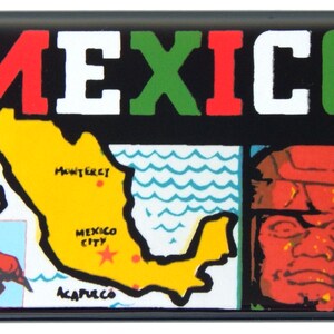 Mexico Map Fridge Magnet