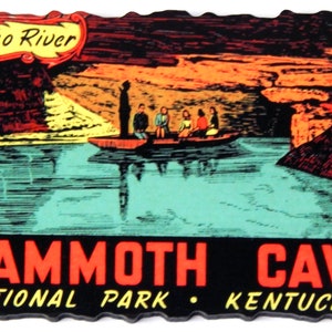 Mammoth Cave Kentucky Fridge Magnet (wood style)