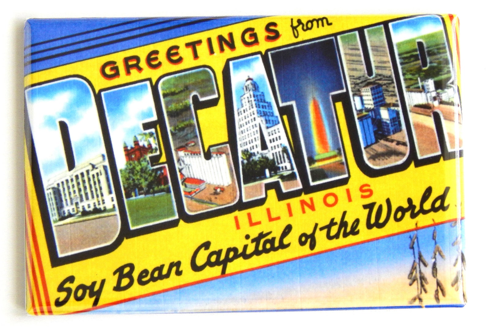 Greetings From Decatur Illinois Fridge Etsy