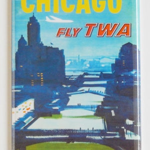 Chicago Illinois Travel Poster Fridge Magnet &quot;style C&quot;