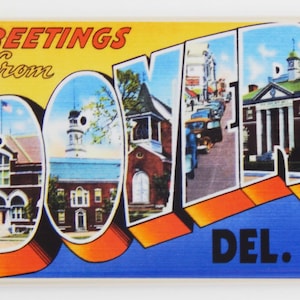 Greetings from Dover Delaware Fridge Magnet
