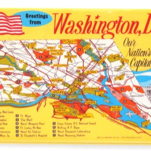 Grüße aus Washington DC Kühlschrankmagnet (Landkarte)