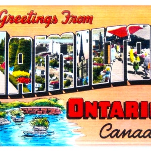 Greetings from Hamilton Ontario Canada Fridge Magnet