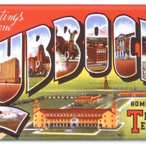 Groeten uit Lubbock Texas koelkastmagneet
