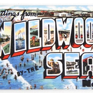 Greetings from Wildwood By the Sea New Jersey Fridge Magnet &quot;style A&quot;