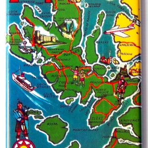 Isle of Skye Scotland Map Fridge Magnet