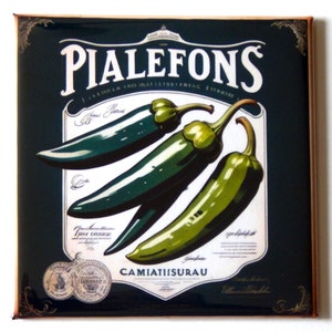 Jalapeños Sign Fridge Magnet &quot;style B&quot;