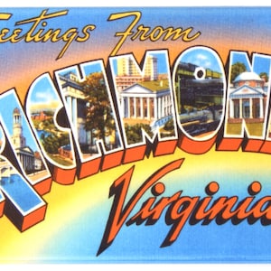Greetings from Richmond Virginia Fridge Magnet &quot;style B&quot;