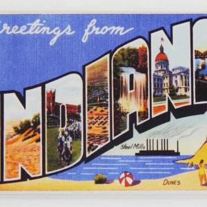 Greetings from Indiana Fridge Magnet &quot;style A&quot;