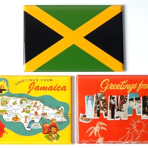 Greetings from Jamaica Fridge Magnet Set