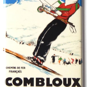 Combloux France Travel Poster Fridge Magnet