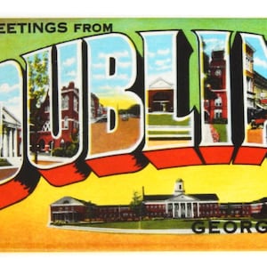 Greetings from Dublin Georgia Fridge Magnet
