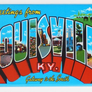 Greetings from Louisville Kentucky Fridge Magnet &quot;style A&quot;