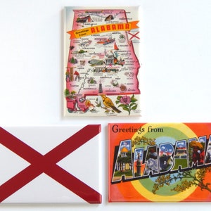 Greetings from Alabama Kühlschrankmagnet Set